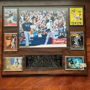 Derek Jeter NY Yankees collectible card plaque